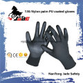 13G guantes de nylon recubiertos de poliuretano.